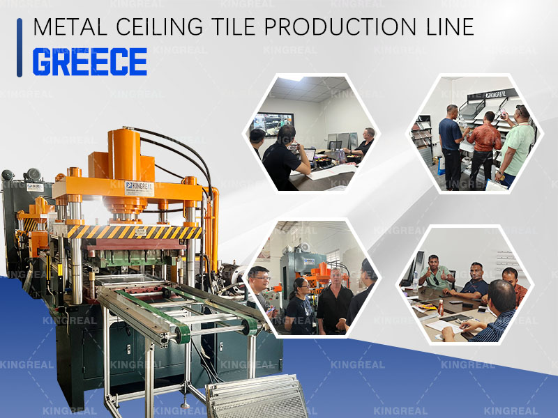 metal ceiling tiles production line factory