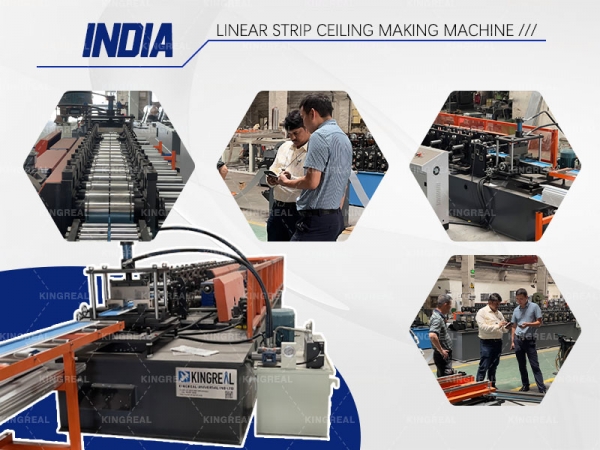 India Customer in KINGREAL Factory - Linear Strip Ceiling Machine