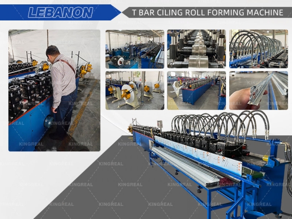 Lebanese Customer At KINGREAL Factory -- T Bar Roll Forming Machine