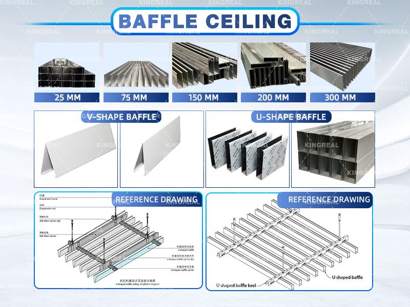 aluminium baffle ceiling